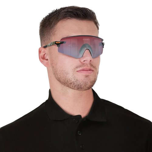 Oakley Men's OO9471 Encoder Rectangular Sunglasses, Matte Moss Green/Prizm Snow Sapphire, 36 mm
