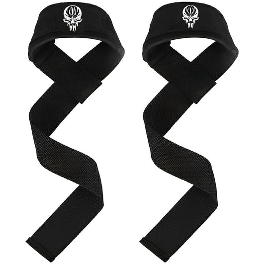 GainsGrove Lifting Wrist strap gym Wrist Support Wraps - Essential Gym Accessories for Powerlifting, Bodybuilding, and Strength Training (Black)