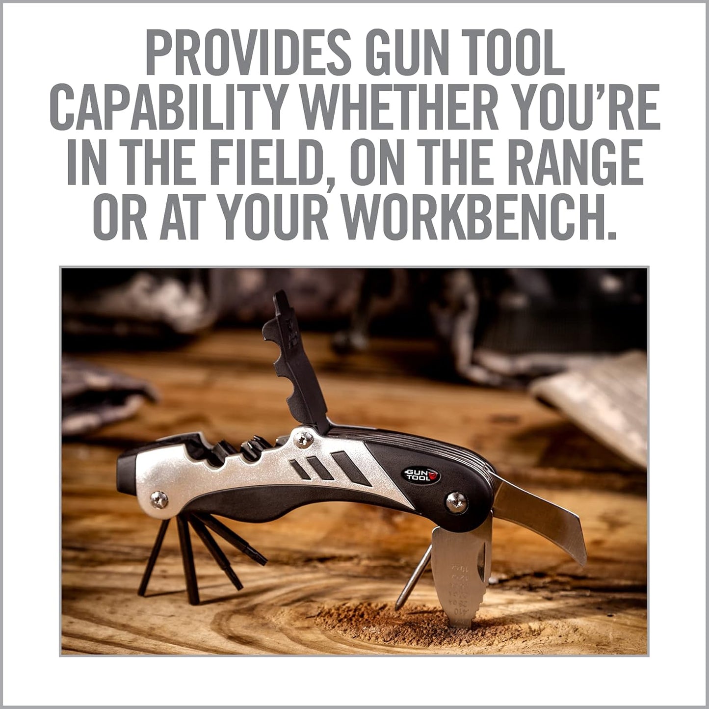 Real Avid Gun Tool - 18-In-1 Gunsmithing Shotgun & Rifle Multi Tool - Bit Driver, Torq Bits, Choke Tube Wrench, Allen Wrench, Scope Tool, & Punch Tool