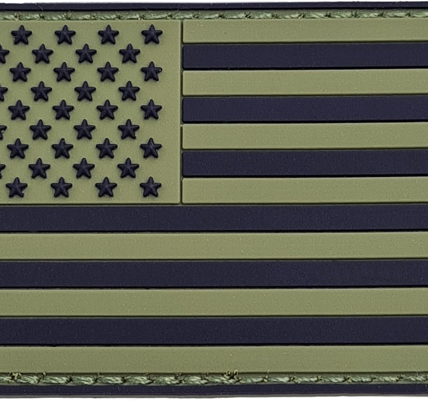 American Flag Patch PVC US Flag Patch [OD Green] Compatible with Velcro PVC Patches for Caps Tactical Patch for Airsoft Morale Patches for Hats Plate Carrier Patches for Backpacks