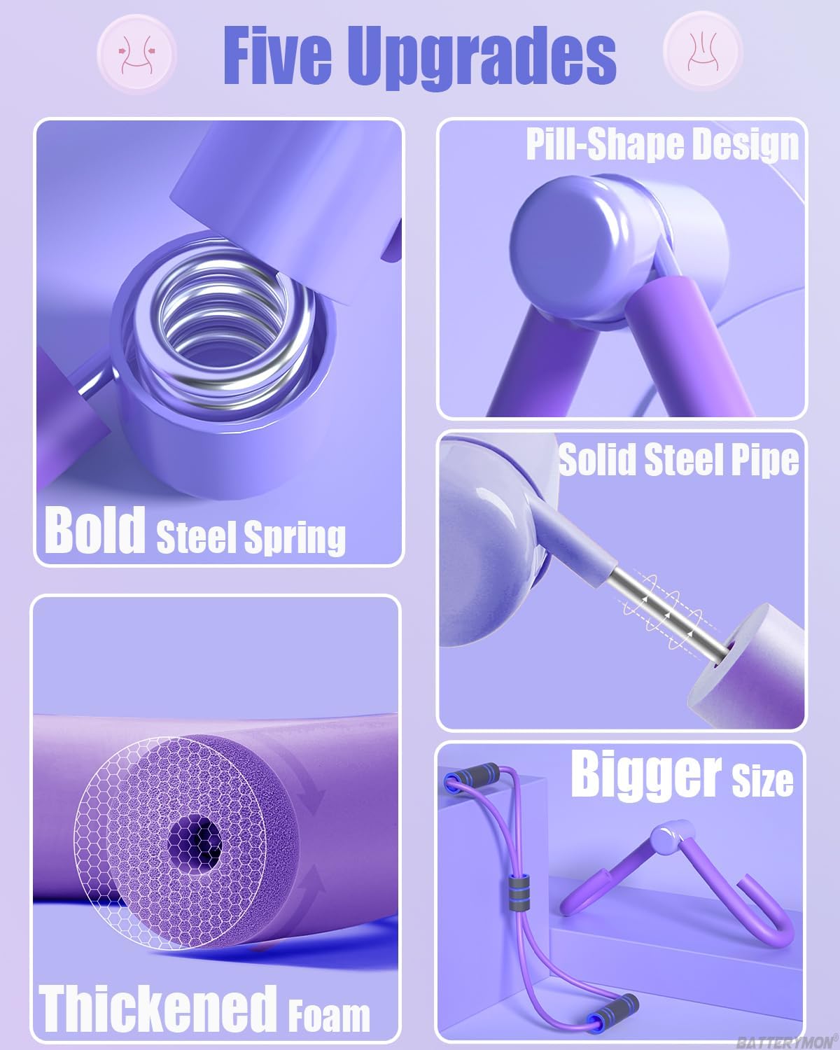 for Big-Size Thigh Muscle Fitness Exercise Equipment, Arm Leg Exerciser Pelvic Hip Trainer Inner Thigh Toner for Women Home Gym Yoga Workout Training, Including Resistance Band Figure-8