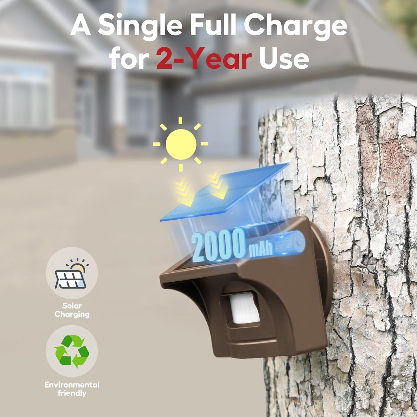 eMACROS Pro 4 Solar Driveway Alarm with App,1/2 Mile Range, Perfect for Use with Home Security Cameras, Rechargeable Base Station with 7-Day Backup Power & 58 Chimes, Idea Gifts for Parents (2025 New)