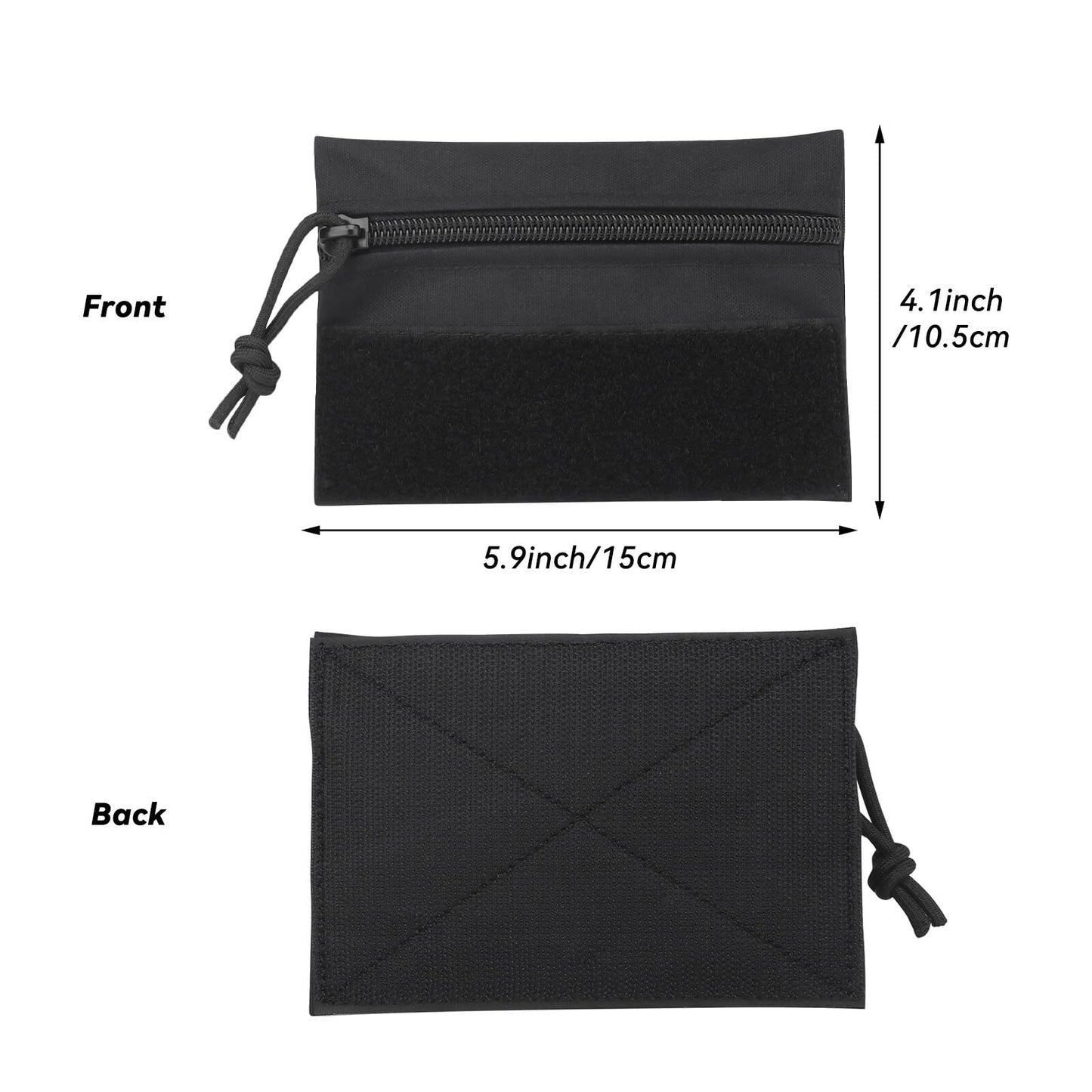 Qavctw Tactical Admin Pouch Bag with Hook and Loop Tool Storage Bag Snack Pouch Candy Bag Hanging Pouches Backpack Accessory Pouch