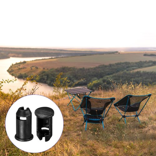 M METERXITY 8 Pack Camping Chair Foot - Non-Slip Stool Feet Replacement, Apply to Camping/Fishing/Picnic (12mm, 13mm Tubing Dia)
