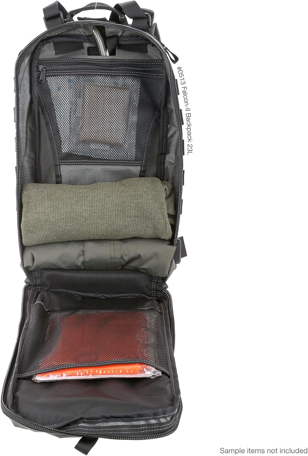 MAXPEDITION Falcon-II Backpack (Wolf Gray) 23L Tactical Backpack, Survival Pack, Bug Out Bag, MOLLE Compatible Go Bag Optimized for EDC & Military, 0513W
