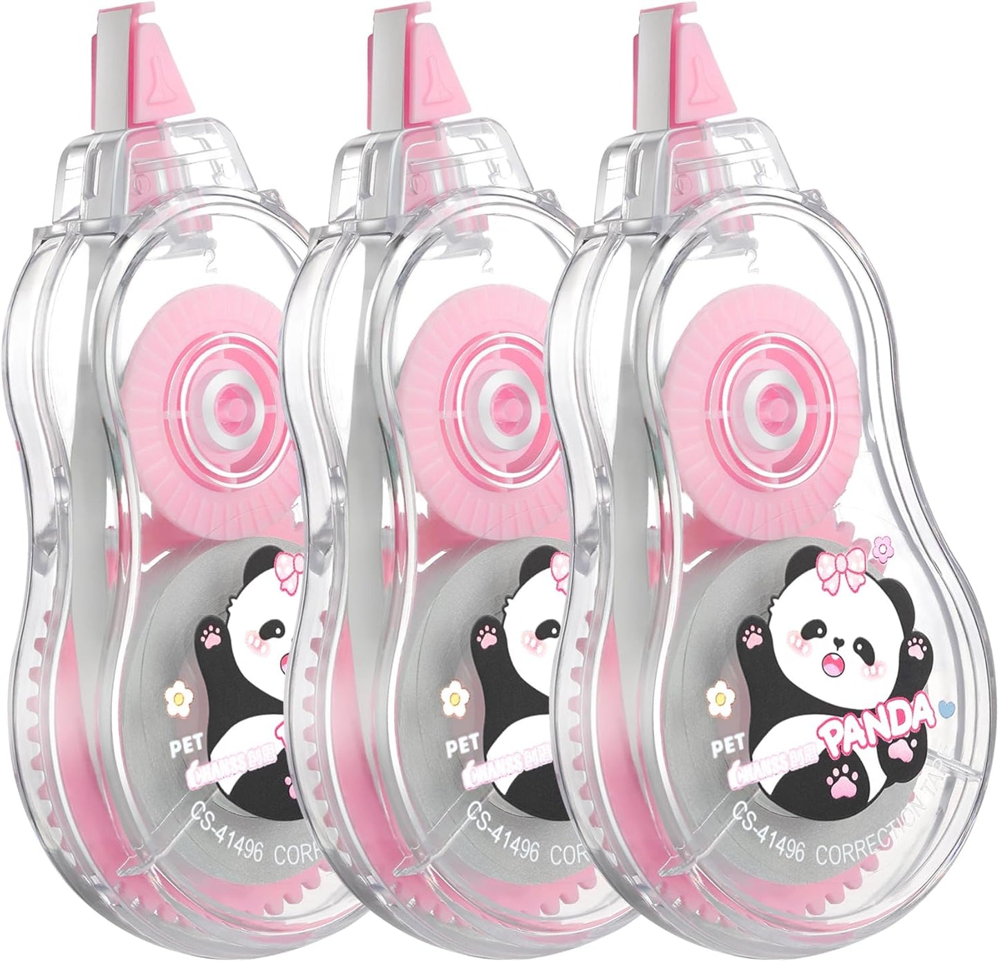 Aesthetic and Cute Gourd-Shaped White Correction Tape, 39.37ft（12m）, 3-Count Pack, Easy to use, Dry Instantly, Clean and Tear-Resistant Tape Office or School Supplies（Cyan）