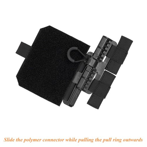 Dotacty Quick Release Cummerbund Conversion Attachment for Tactical MOLLE Vest Quick Disconnect Buckle Hook & Loop Strap & Flap Adapter for Airsoft/Training Vest Accessories BK 1 PCS
