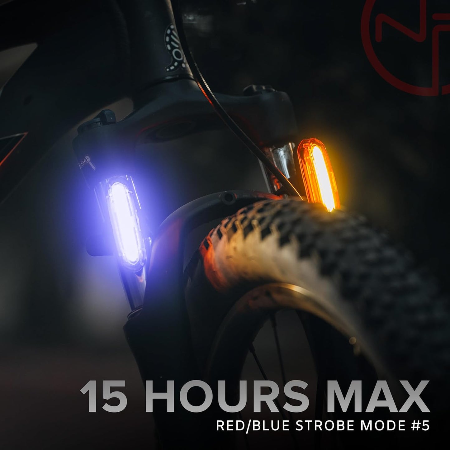 Night Provision PSR-120 RED & Blue Strobe Police Patrol Rear Bike Light USB Rechargeable for Professional Use Only