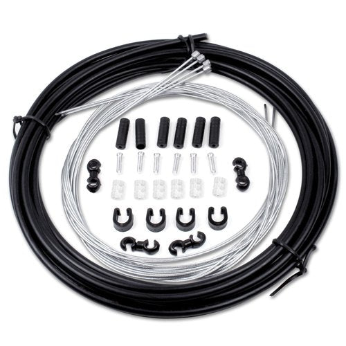 Ciomszan 5m Universal Bicycle Shift Cable Housing Kit With 2 Set Bikes Gear Shifter Derailleur Cable End Caps Accessories for Mountain Road Bike Repair (For Universal Bike)