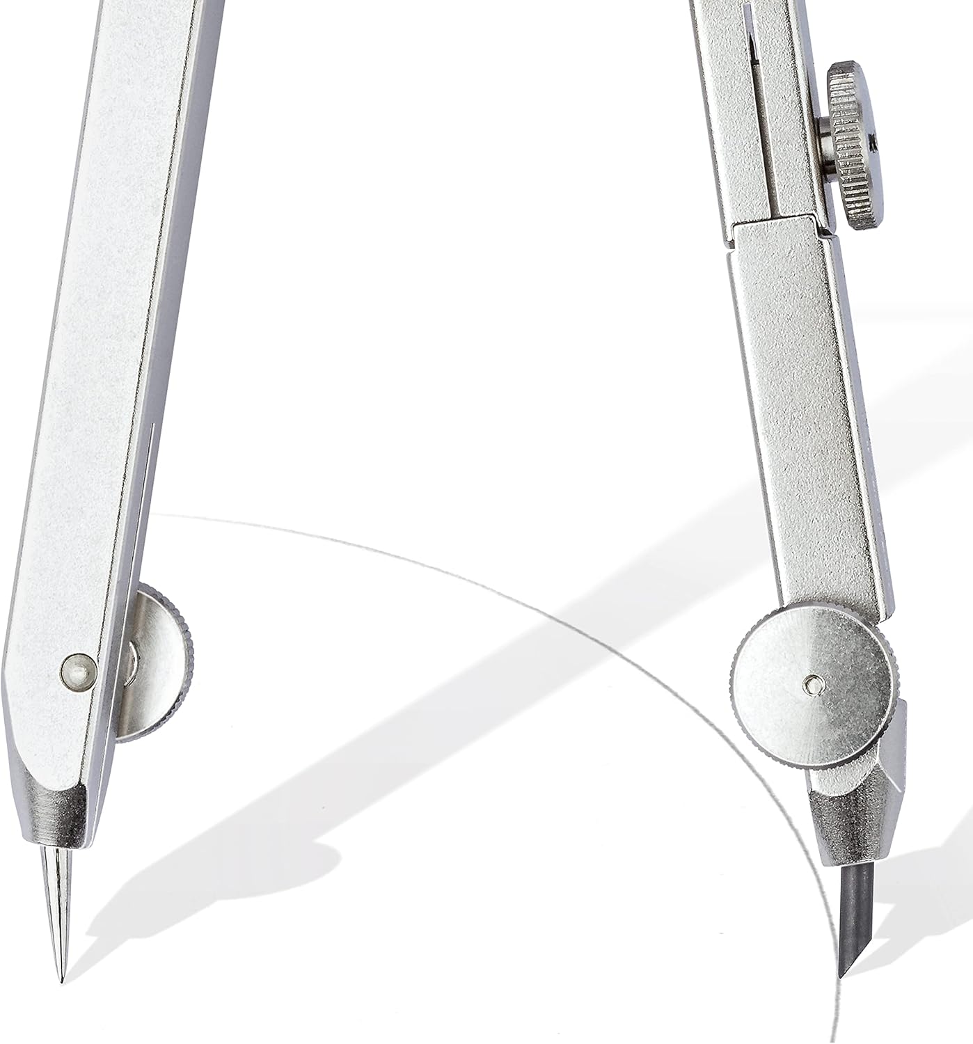 STAEDTLER Comfort Metal Quick Setting 6" Compass 2 Piece Set: Universal Adapter, Push-Button Mechanism & Extra Leads - Draws Circles up to 350mm