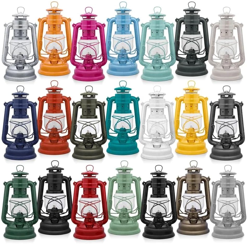 Outdoor Kerosene Fuel Lantern, German Made Weather Resistant Baby Special 276 Galvanized Hurricane Lamp for Camping or Patio, 10 Inches, Bronze