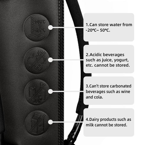 Mini Hydration Bladder 1L, Leak Proof Hydration Reservoir BPA Free Military Water Storage Bladder Bag Hydration Pack Replacement for Outdoor Camping Hiking Cycling Fishing