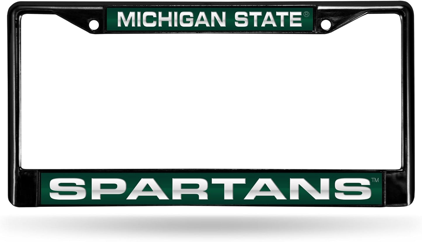 Rico Industries NCAA Black Laser Cut Chrome Frame 12" x 6" Black Laser Cut Chrome Frame - Car/Truck/SUV Automobile Accessory