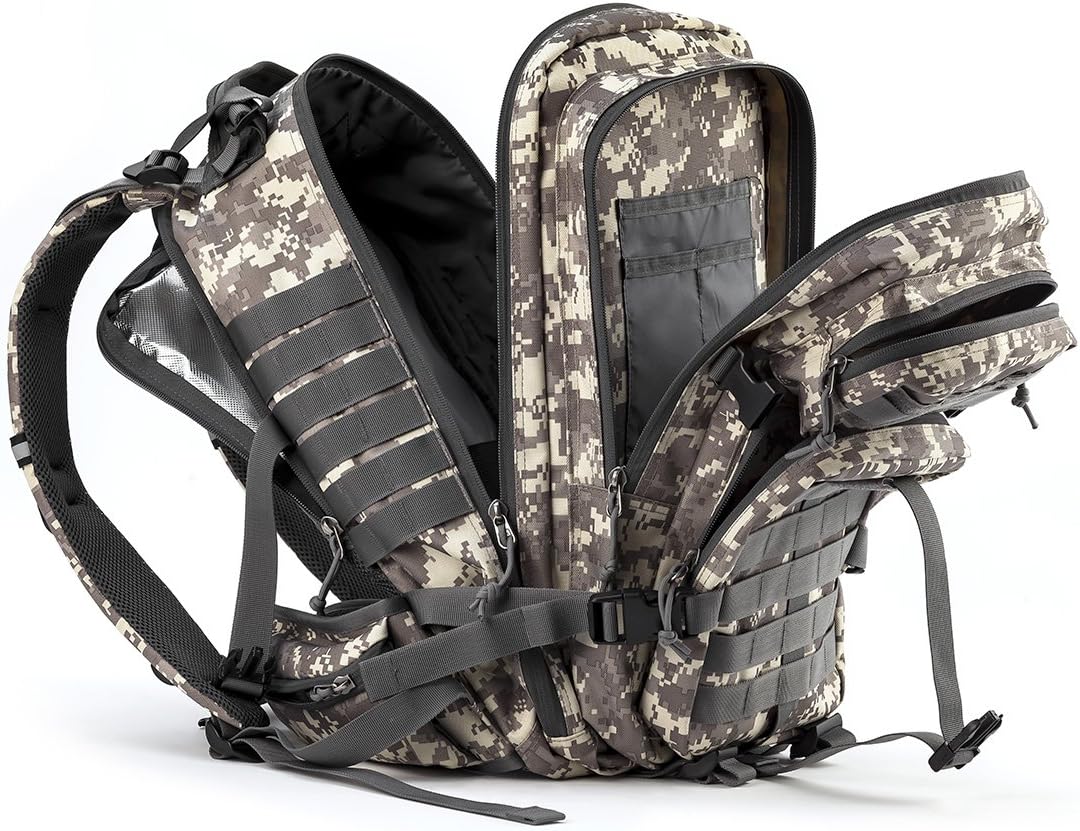 Gelindo 35L Tactical Hunting Backpacks - Military Molle Backpack Survival Bag - Small Tactical Backpack with Molle System for Men, Camouflage