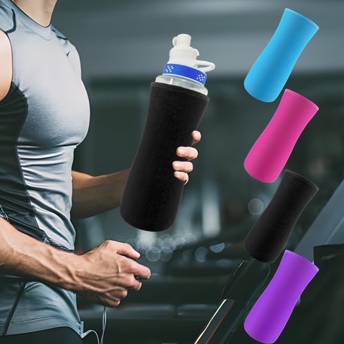 Tridesent 2Pcs Neoprene Insulated Sleeve for Cirkul 32oz Plastic & Stainless Steel Water Bottle - Black