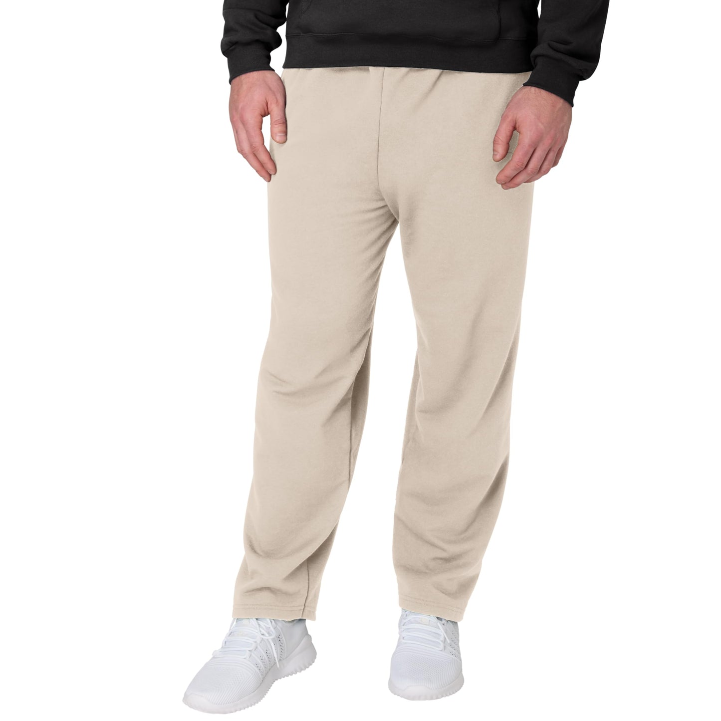 Hanes Men's Sweatpants, EcoSmart Fleece Sweats for Men, Open Bottom Sweatpants, 30.5"