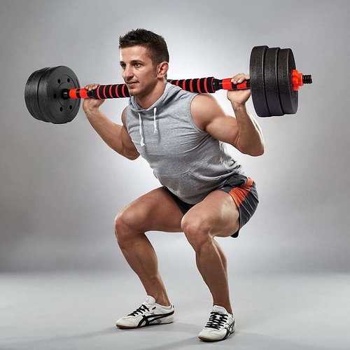 Dumbbell-Handle-Set-0.94inch-Wide-Dumbbell-Bars, Durable Threaded 13.77in Long Barbell Handles Adjustable Weightlifting Accessories Set for 1inch Wide Weight Plates Training Sport Workout Gym