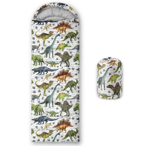 BailiPromise Jurassic Dinosaur Camping Sleeping Bags,3 Season Warm & Cool Weather,Lightweight Waterproof Sleeping Bags for Adults & Kids,Traveling and Outdoors,Camping Gear Equipment,31x90inch