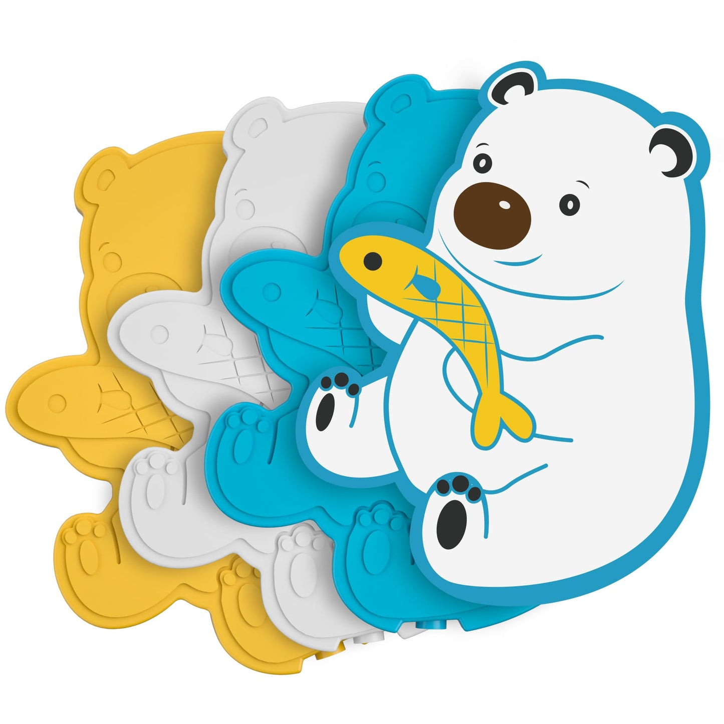 HiYZ Polarbear Ice Packs for Lunch Boxes - Reusable Kids Ice Packs - Quick Freeze, Space Saving, Long-Lasting Cooler for Lunch Box, Thin Ice Packs Ideal for Travel, Picnics, and School
