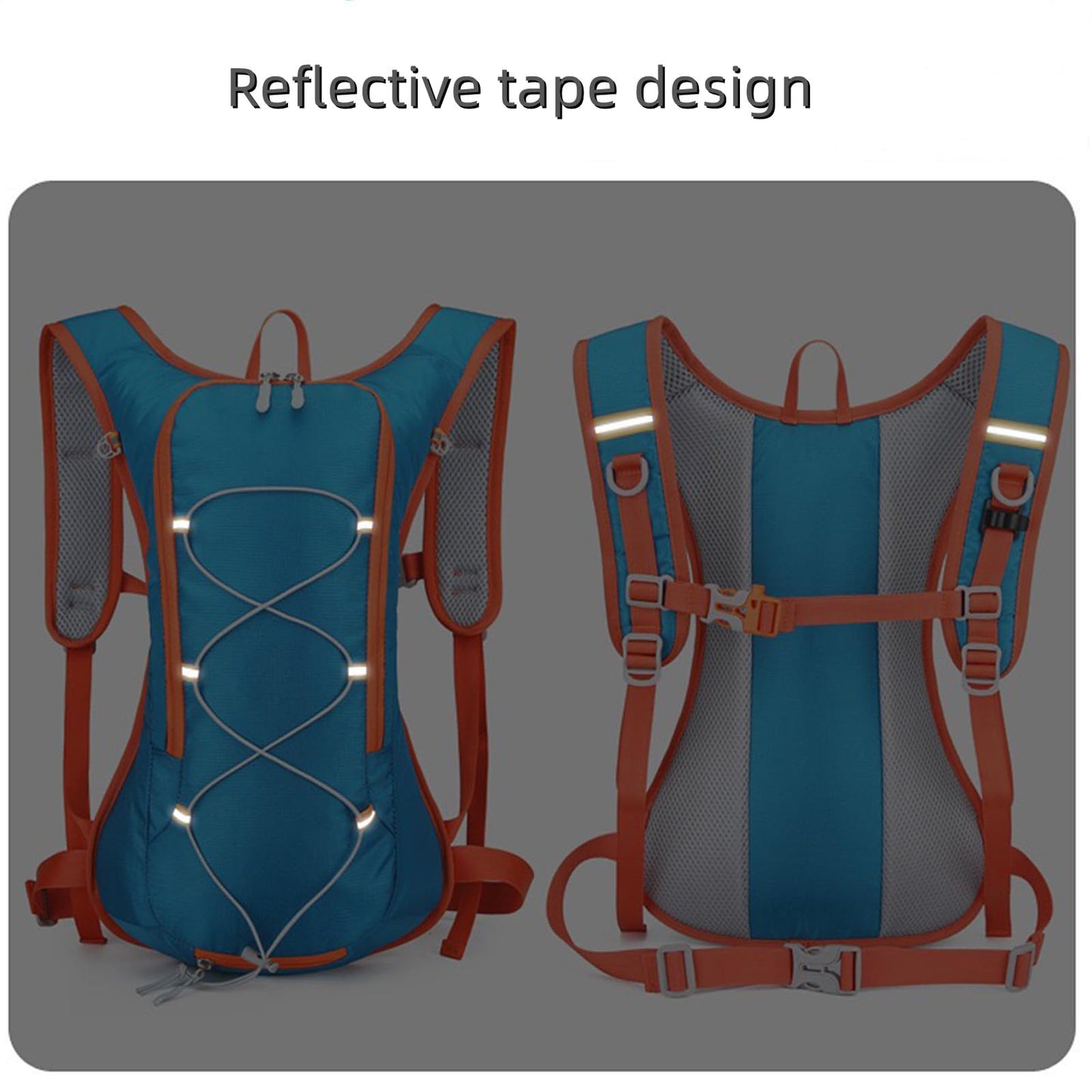 Fhspw Multifunctional Lightweight Cycling Backpack, 2L Hydration Backpack, Hiking and Mountaineering Bag