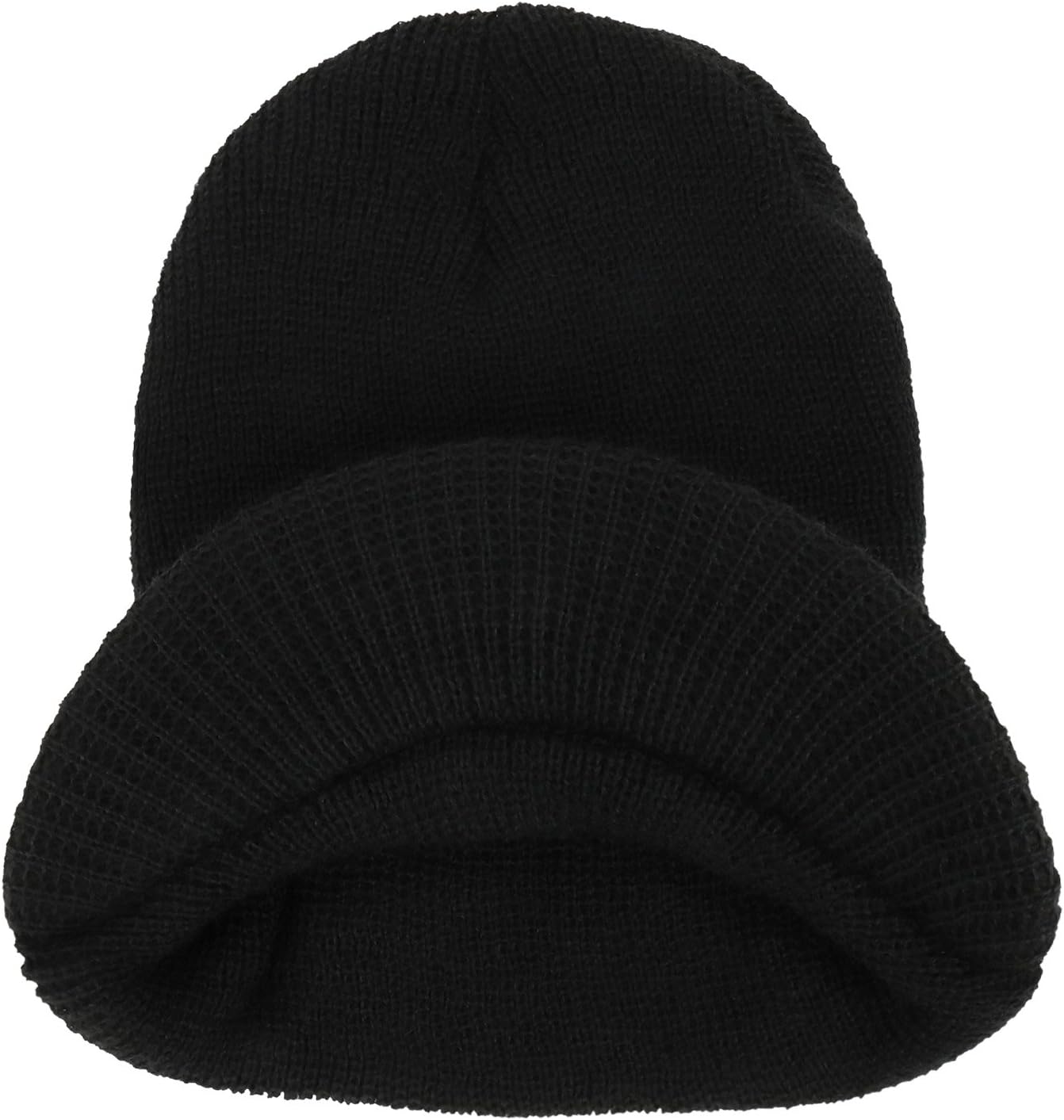 Armycrew Made in USA Government Issue Wool Ribbed Visor Beanie Cap