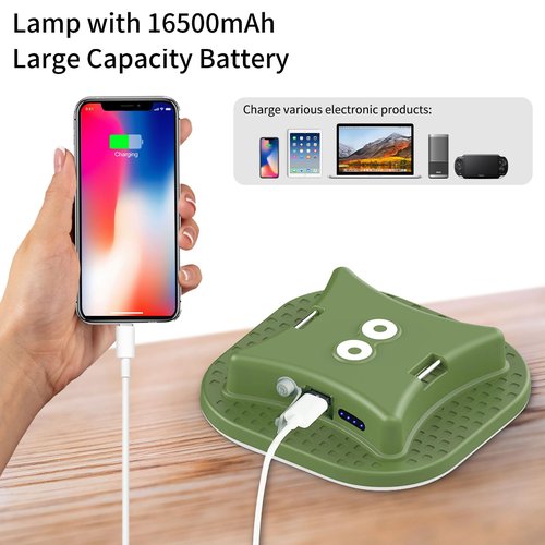 MOSLIGHTING Camping Lantern Rechargeable,LED Smart Light Bluetooth Control by Tuya APP,Music Sync RGB LED Camping Lights,16500mAh Outdoor Light with Magnet Base,16 Million DIY Colors Tent Lights ly01