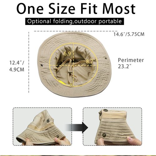 Camo Boonie Hat for Men Women, Military Tactical Wide Brim Bucket Hats, UPF50+ Jungle Sun Hats for Fishing Hunting Safari