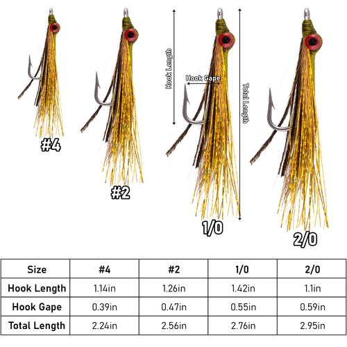 Dr.Fish 6 Pack Clouser Minnow Fishing Flies Streamer Hand Tied Bass Fly Fishing Lure Artificial Baitfish Smallmouth Saltwater Freshwater Striper Flounder Lures #2
