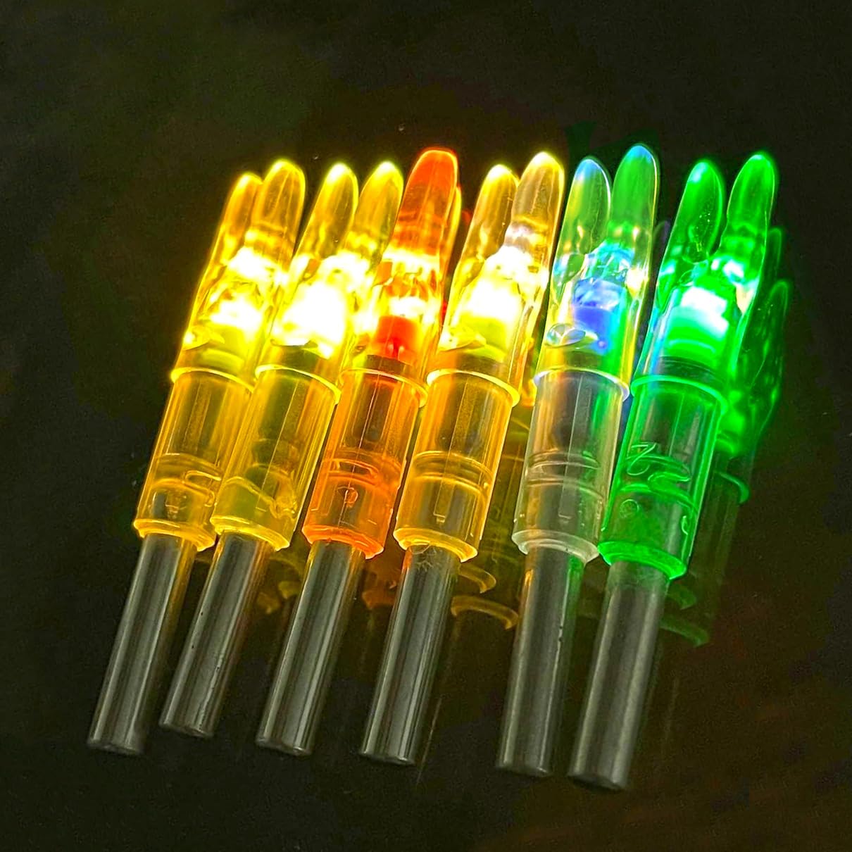 KEAUP 12-Pack or 6-Pack S Lighted Nocks for Arrows .244/6.2mm Lighted Arrow Nocks for Archery Hunting, Screwdriver Included