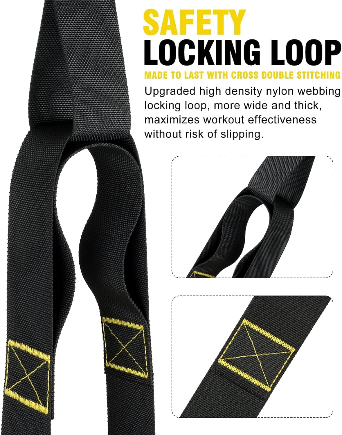 Home Resistance Training Kit, Extension Strap Door Anchors，Powerlifting Strength Workout Straps Full Body Complete Home Gym Body Core Exercise