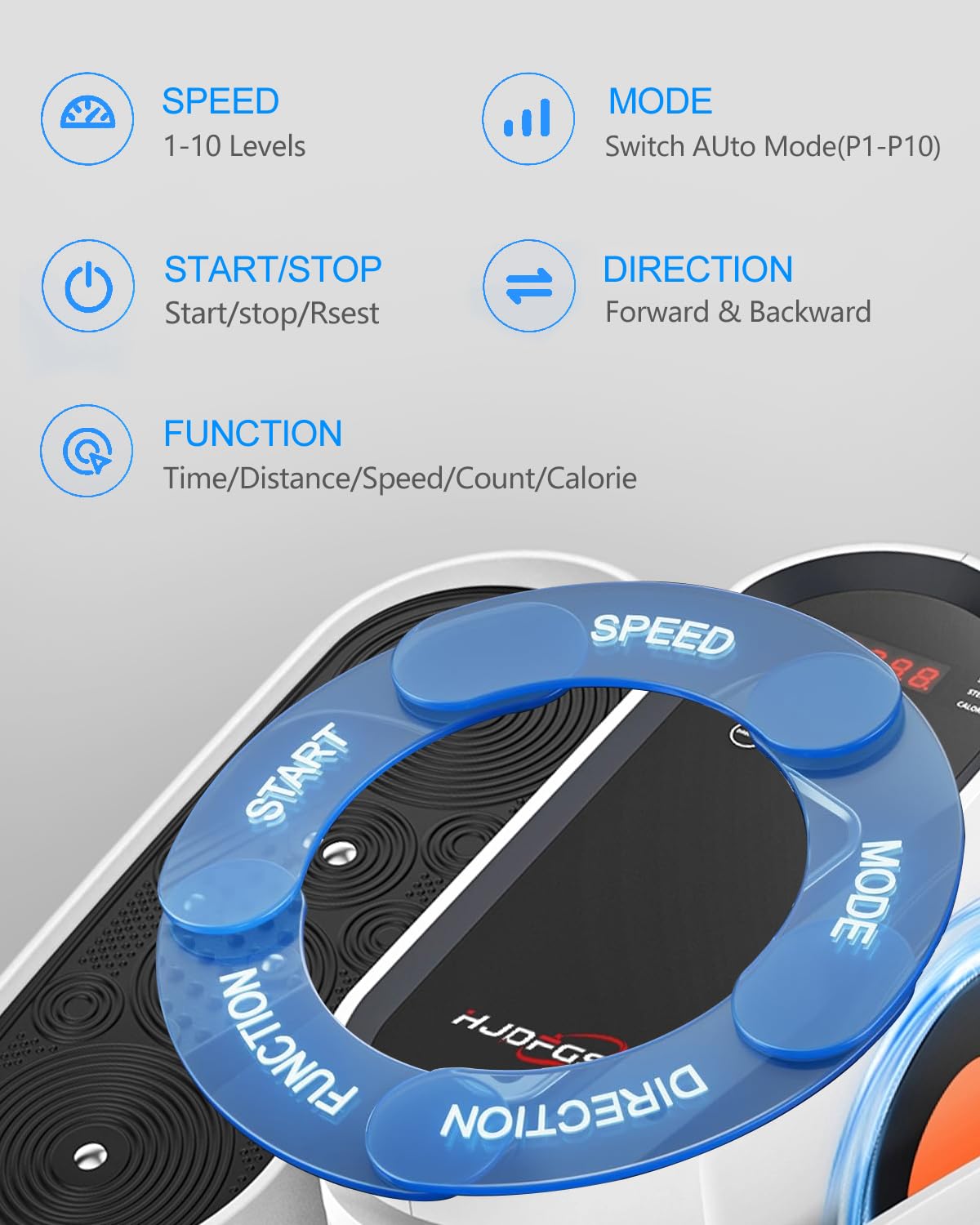 HJDFGSS Under Desk Elliptical Machine, Electric Ellipse Leg Exerciser as Seen on Tv for Seniors with 10 Adjustable,Pedal Exerciser,Exercise Equipment for Home (White)