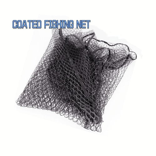 Rubber Coated Replacement Fishing Net Hook Resist for Landing Net Black X-Large 34x30x36inches