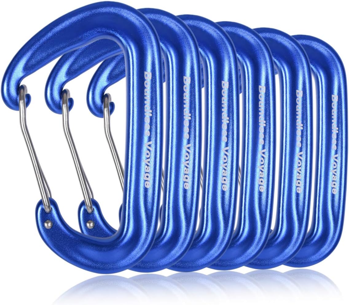 iBasingo Aluminum Alloy Carabiner Clips 12KN Keychain BV1026