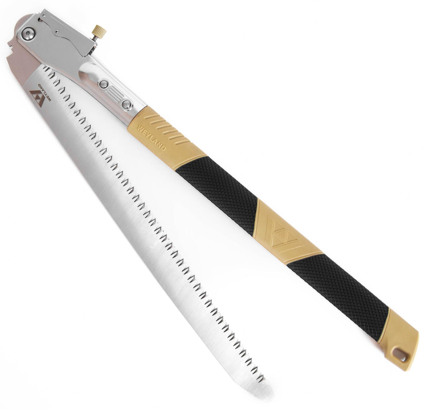 WEYLAND 20" Folding Hand Saw: 500 mm Large Foldable Blade for Bushcraft Backpacking and Survival - Big Silky Smooth Tool for Cutting Trees Logs Pruning Branches Bushcrafting Camping and Backpacking
