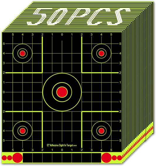 ATFLBOX 12x12 inch Splatter Paper Targets and Adhesive Target Papers.Shooting Outdoor and Indoor. Rective Shooting Targets for Air Gun - Rifle - Pistol - Airsoft - Air Rifle