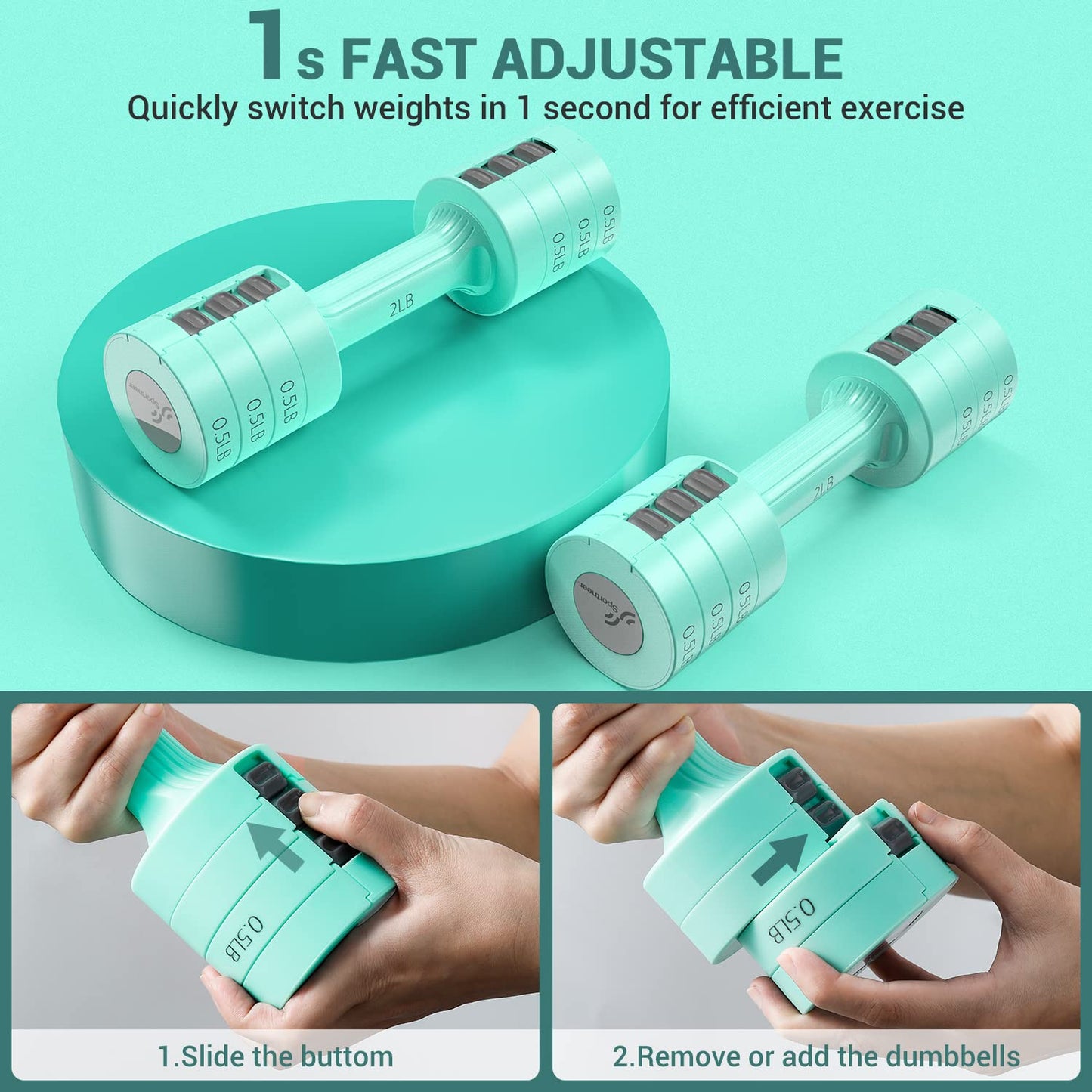 Ankle Weights with Adjustable Dumbbells Weights Set