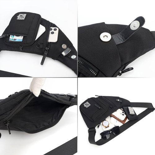 Peicees Small Sling Bag For Men Women Crossbody Bag for Travel - Lightweight and Anti-Theft