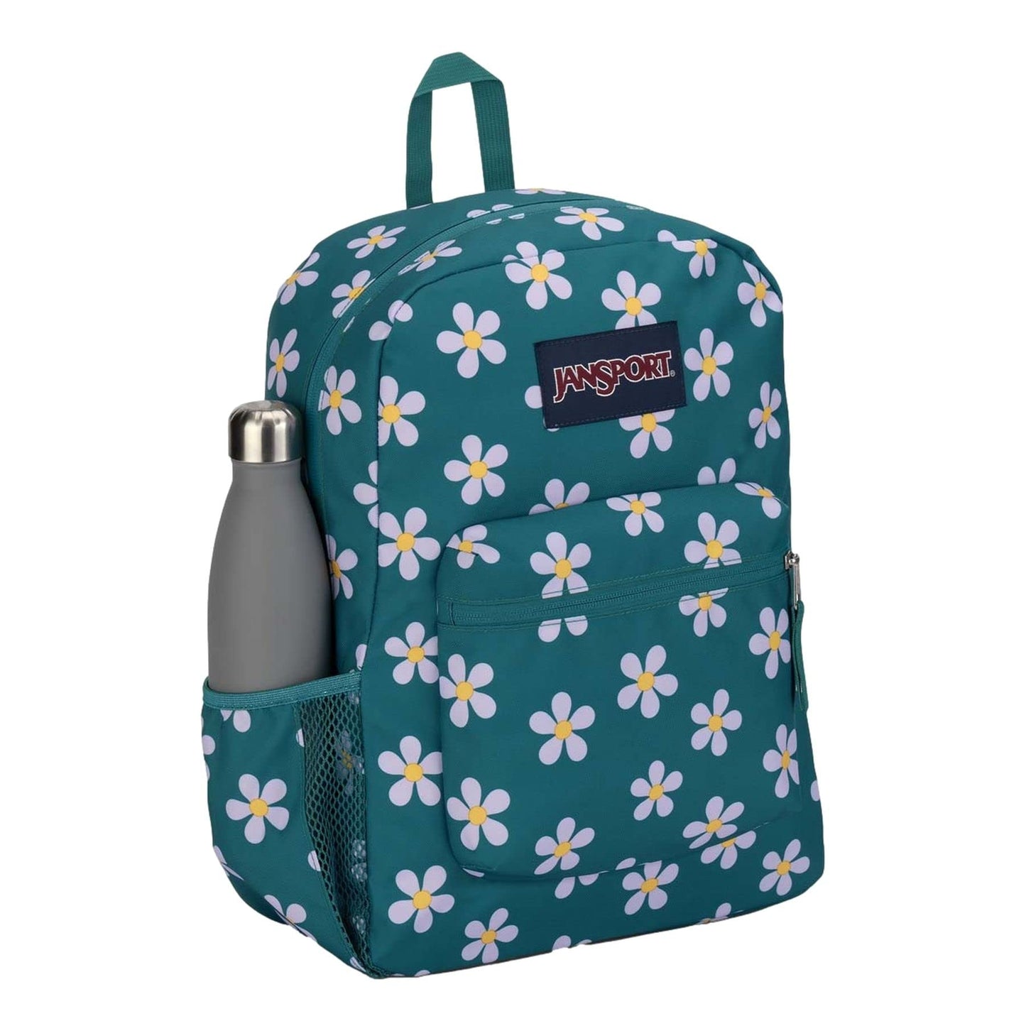 JanSport Cross Town Backpack 17" x 12.5" x 6" - Simple Bag for Everyone with 1 Main Compartment, Front Utility Pocket - Premium Class Accessories - Precious Petals