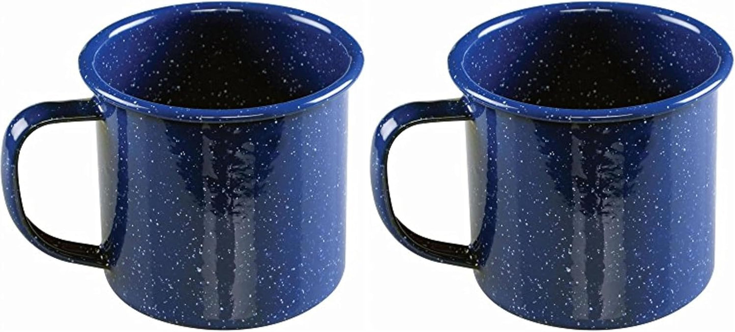 Coleman 12oz Enamel Coffee Mug, Impact-Resistant, Dishwasher-Safe, Perfect for Camping, Picnics, BBQ, Tailgates, Sports Events