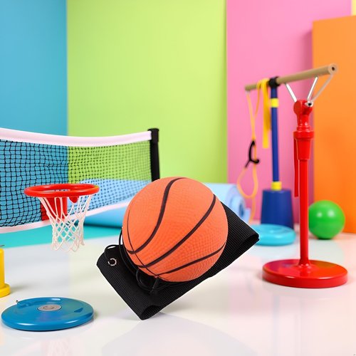 Basketball Wrist Return Ball, Sports Wrist Balls on a String, 2.36 Inch Rubber Rebound Bouncy Wristband Balls on Elastic String for Wrist Exercise or Play Speed and Agility Training