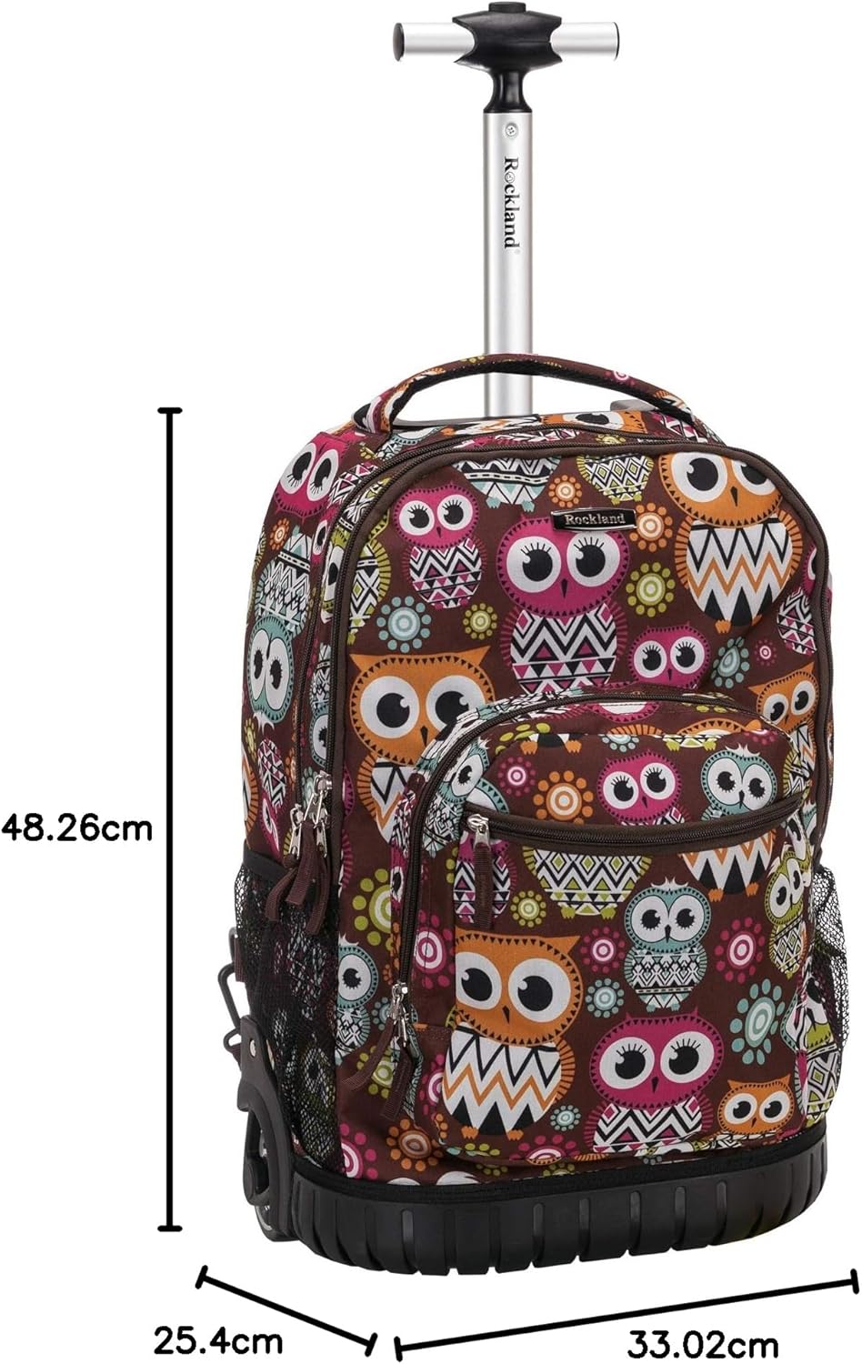 Rockland Single Handle Rolling Backpack, PURPLEPEARL, One Size