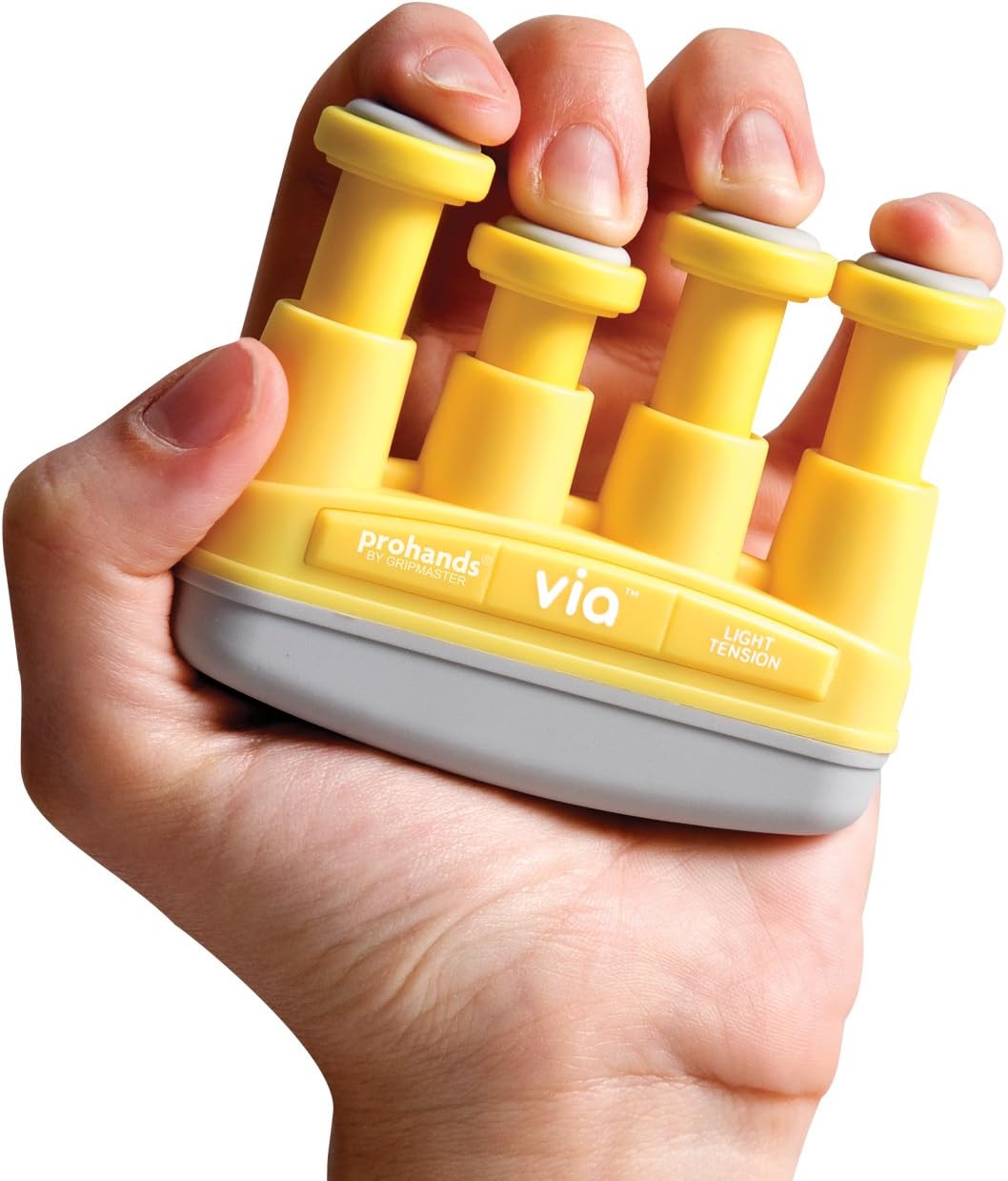 VIA Hand Exerciser, Finger Exerciser (Hand Grip Strengthener), Spring-Loaded, Finger-Piston System, Isolate and Exercise Each Finger