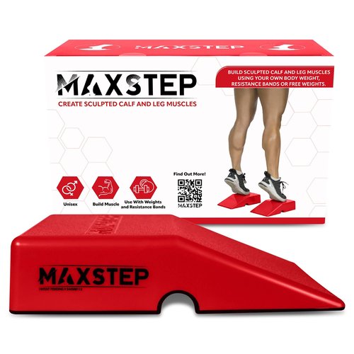 MaxStep Calf and Leg exercise tool, Lightweight Exercise Stepper, Use with Exercise Bands. MaxStep Pantented exercise tool for Exercising Calves and leg muscles by SylverMax. 10.5x6.5x4.75