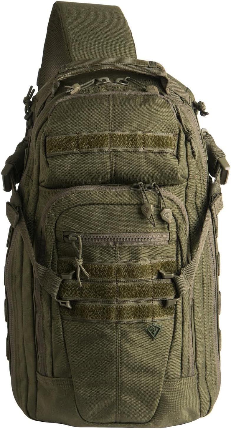 First Tactical Crosshatch Sling Backpack 19L, Shoulder Sling Go Bag for Men and Women