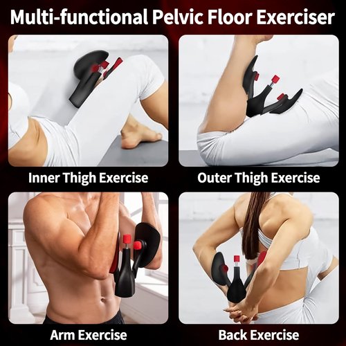 Thigh Master Max Drag 80Lb,Black Exercise Equipment Pelvic Floor Muscle Strengthening Trainer,Fitness Workout Machine Inner Thigh Exerciser for Pelvic,Glute,Leg,Back Gift for Men Women (Black)