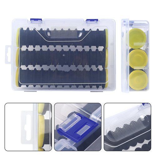 Vefungyan Fishing Line Storage Holders Organizer: 3pcs Fishing Line Spooler Winder, Fishing Line Hook and Leader Keeper with Rigging Spools