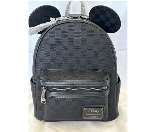 Loungefly Mickey Mouse Checkered Texture Mini Backpack