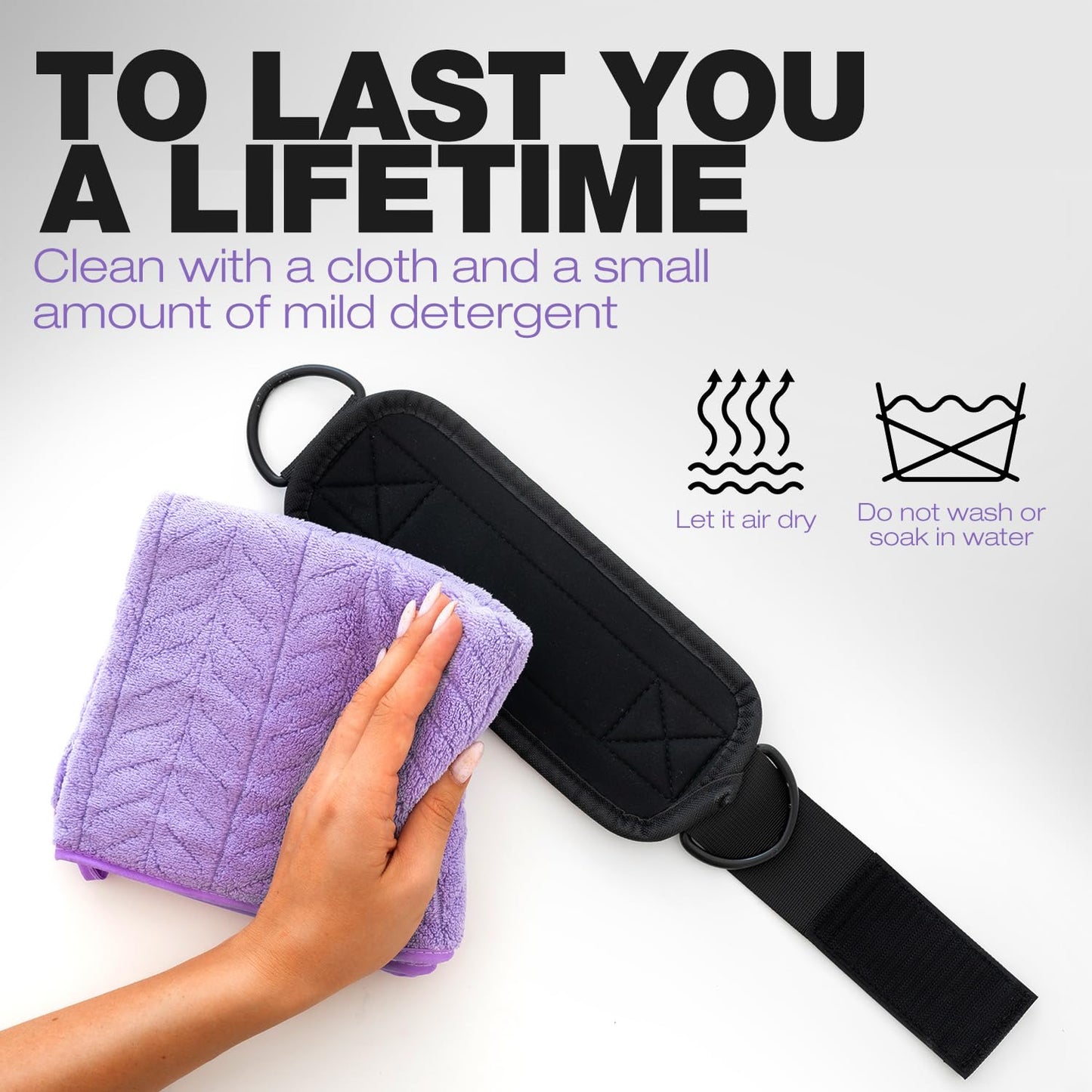 ActiveGear Ankle Resistance Bands with Cuffs - Ideal for Glutes, Legs & Core Workouts, Kickback Ankle Strap Set for Home Workout Equipment & Gym Fitness - Purple