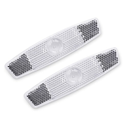 Koppang Bike Wheel Reflectors Bicycle Spoke Reflector Bicycle Safety Warning Reflector Road Bike Tire Reflectors Bike Accessories for Mountain Bike Decoration Night Riding (White, 2pcs)