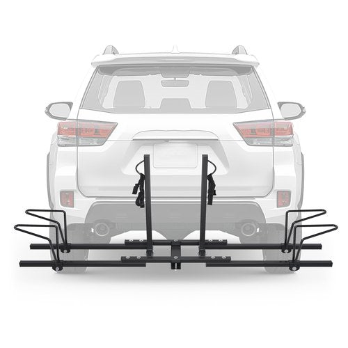 ECOTRIC Hitch Mount Bike Rack 2'' Receiver Bicycle 2-Bike Rack for SUV Van Truck Car RV Minivans, 200 LBS Capacity Platform Style for Mountain Bike E-Bike Steel